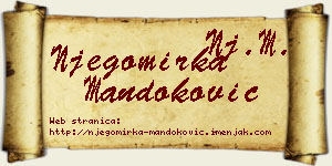 Njegomirka Mandoković vizit kartica
